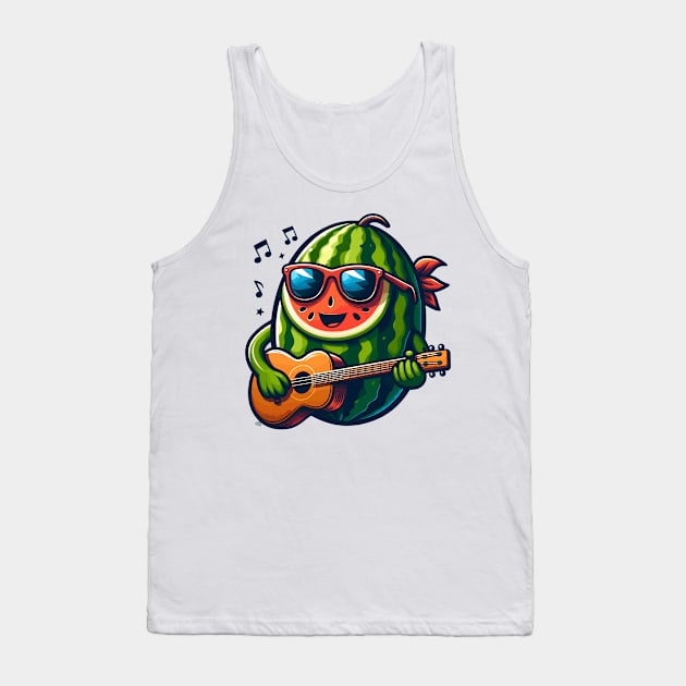 Melon Playing Guitar Tank Top by Graceful Designs